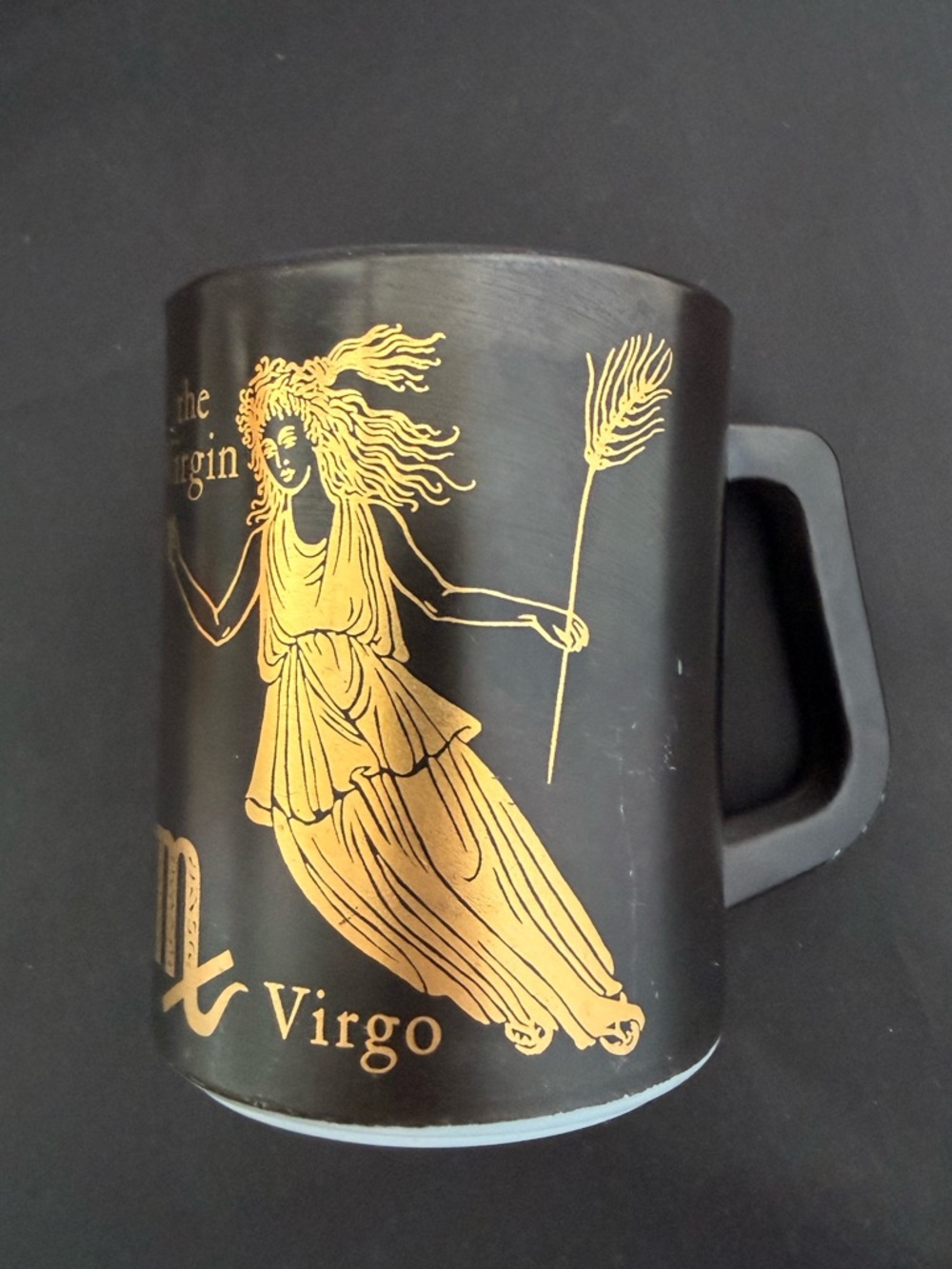 Vintage Federal Glass Virgo Zodiac mug